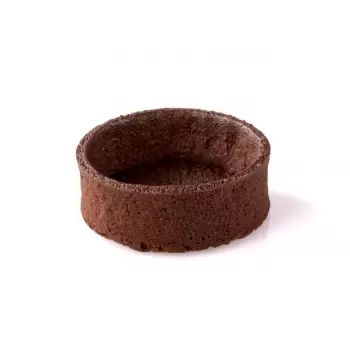 Pastry Chef's Boutique 520001 Chocolate Round Tart Shell Straight Edge coated Inside with Cocoa Butter - 2'' Diameter - 100 ...