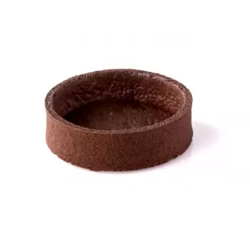 Chocolate Round Tart Shell Straight Edge coated Inside with Cocoa Butter - 3'' Diameter - 60 pces