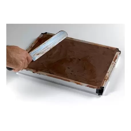 Matfer Bourgeat 370102 Matfer Bourgeat Stackable Mousse Frame Set ( Sheet and 3 Frames Set) 14 1/2'' x 10 3/4'' Chocolate Gan...