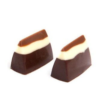 Chocolat Form CF0410 Polycarbonate Chocolate Mold 25,5x12,5x17 mm - 4 gr - 3x8 cav - 135x275x24 Modern Shaped Molds