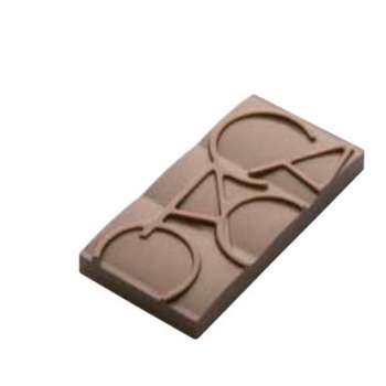 Chocolat Form CF0905 Polycarbonate Chocolate Mold Cacao Mini Tablets - 76x35x55 mm - 20 gr - 6x2 cav - 175x275x24mm Tablets M...