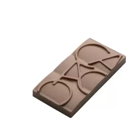 Chocolat Form CF0905 Polycarbonate Chocolate Mold Cacao Mini Tablets - 76x35x55 mm - 20 gr - 6x2 cav - 175x275x24mm Tablets M...