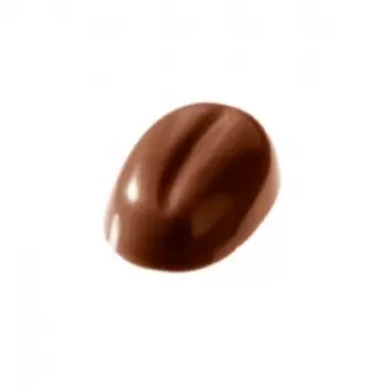 Chocolate World CW1281 Polycarbonate Coffee Bean Chocolate Mold - 17 x 12 x 5 mm - 1gr - 8x13 Cavity - 275x135x24mm Tradition...