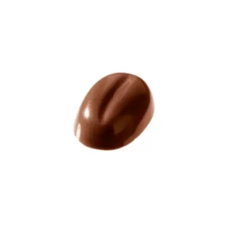 Chocolate World CW1281 Polycarbonate Coffee Bean Chocolate Mold - 17 x 12 x 5 mm - 1gr - 8x13 Cavity - 275x135x24mm Tradition...