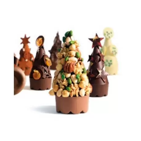 Chocolate World HM005CW Polycarbonate Chocolate Mold Cones - Ø68xH120 mm - 2pcs Holidays Molds