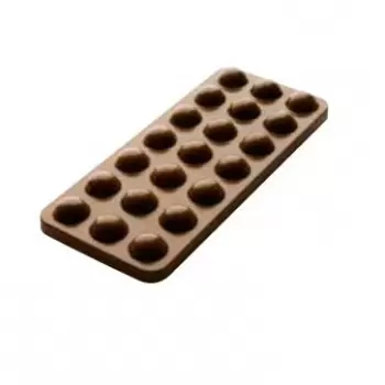 Chocolat Form CF0809 Polycarbonate Chocolate Mold Tablet - 150x65x10 mm - 100 gr circa - 1x3 cav - 175x275x24mm Tablets Molds