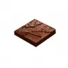 Chocolate World CW1669 Polycarbonate Cocoa Leaf Napolitain Chocolate Mold - 41 x 41 x 7 mm - 13gr - 2x5 Cavity - 275x135x24mm...
