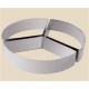 Martellato 32H4X18 Modular Stainless Steel Pastry Cake Rings - Three Parts - 2 pcs set - Ø180 h40 mm - 700gr approx Shaped Ca...