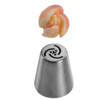 Martellato BX0060 Russian Pastry Tips - Swirled Rose with middle - Size: Ø37 h 42 mm - Top: Ø25 mm Russian Pastry Tips