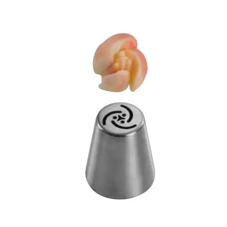 Martellato BX0060 Russian Pastry Tips - Swirled Rose with middle - Size: Ø37 h 42 mm - Top: Ø25 mm Russian Pastry Tips