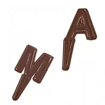 Martellato 90-P9661 Thermoformed Chocolate Mold - Alphabet Letters A-M Thermoformed Chocolate Molds