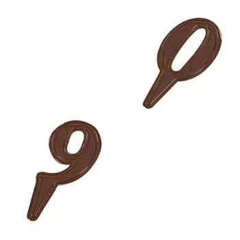 Martellato 90-P9645 Thermoformed Chocolate Mold - Numbers 0-9 Thermoformed Chocolate Molds