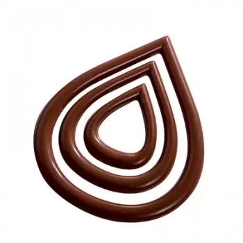 Martellato 20-D023 Polycarbonate Chocolate Decoration - Tears - 6+6+6 pcs - 2/3 gr approx - 66x79 - 46x58 - 28x36 mm Chocolat...