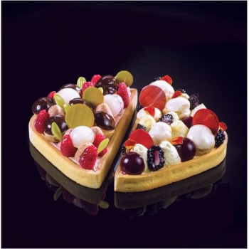 Martellato 34KITH4X16 Modular Stainless Steel Pastry Cake Rings - Square -2 pcs set - Size: 16cm - 6.3'' Shaped Cake Rings