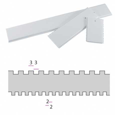 Martellato PDM 1/2 Chocolate And Pastry Comb - 13.6'' - 2mm and 3mm Stripes Ruler and Pastry Combs