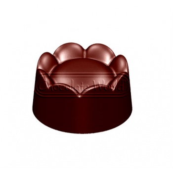 Chocolate World CW1728 Polycarbonate Chocolate Cup Bottom Chocolate Mold - 68 x 68 x 35 mm - 129gr - 2x2 Cavity - 275x135x24m...