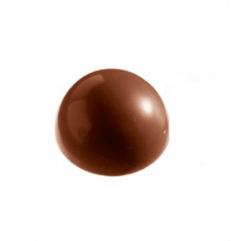 Chocolate World CW1217 Polycarbonate Hemisphere Chocolate Mold - Ø30 mm - 30 x 30 x 15 mm - 9gr - 3x8 Cavity - 275x135x24mm S...