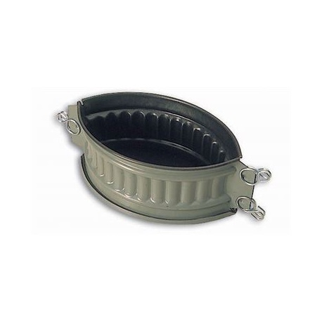 Matfer Bourgeat Enamel Steel Mussel Pot with Lid, 1.5 qts., Green, 070974