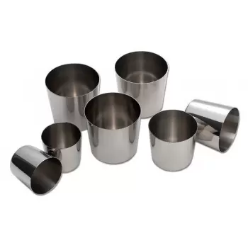 Matfer Bourgeat 342476 Matfer Bourgeat Stainless Steel Baba Mold - 1 3/4X 1 3/4, 2 Oz. - Pack Of 6 Baba & Canneles Molds