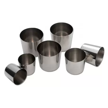 Matfer Bourgeat 342477 Matfer Bourgeat Stainless Steel Baba Mold - 2 3/16X 2 3/16, 4 Oz. - Pack Of 6 Baba & Canneles Molds