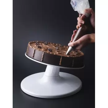 Matfer Bourgeat Tilting And Revoling Cake Stand - H: 5 5/8" - Ø: 11 7/8"
