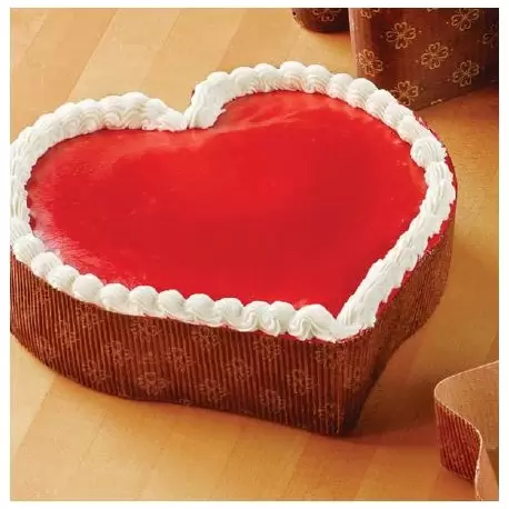 Novacart G9F09009 Large Heart Paper Loaf Cake Mold 7''x7''x1 3/4''- 600 pcs Cake and Loaf Paper Pans