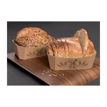 Novacart Tradition Tradition Rectangular Paper Loaf Pan Molds - 6''x3.45''x2.36'' -50pcs Cake and Loaf Paper Pans