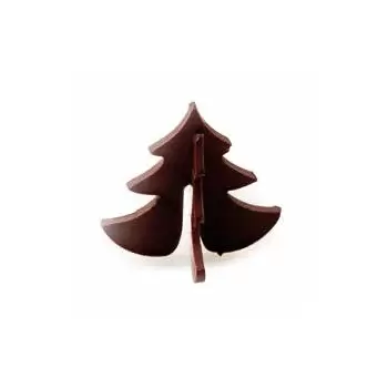 S0306 Rubber Chocolate chablons - Winter Trees Clips - Medium 5.5cm x 5.5cm Chocolate Chablons Mats