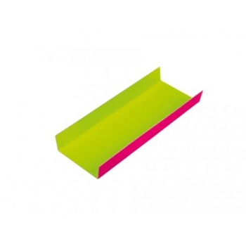 Pastry Chef's Boutique 683862 Mono Portion FoldingHaevy Cardboard Boards Pink / Green- Rectangular - 200 pcs -130x45mm - 5''x...