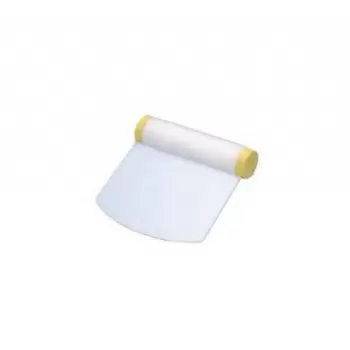 Pastry Chef's Boutique 2760 Plastic Rigid Dough Scraper -Rounded Edge - 4.3'' Plastic Scrapers