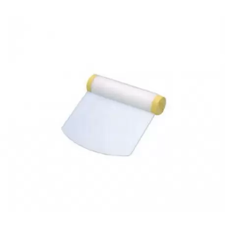 Pastry Chef's Boutique 2760 Plastic Rigid Dough Scraper -Rounded Edge - 4.3'' Plastic Scrapers