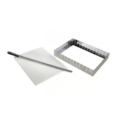 Full Size Stainless Steel Pastry Cutter Slicer Cutting Frame to cut uniorms Pastry cubes - 57x37cm - 117 parts 41 x 38mm