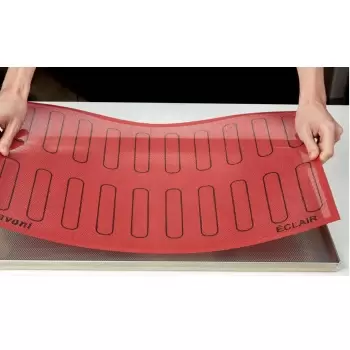 Pavoni FOROSIL ECLAIR Pavoni Forosil ECLAIR Microperforated Mat - 600 mm x 400 mm - 20 Eclairs Silpat Baking Mat