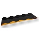 Pastry Chef's Boutique 15853 Ondine base for Log - 35 x 10 cm - 13.7'' - 50pcs Cake Boards