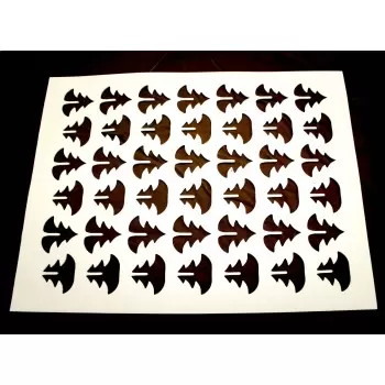 S0305 Rubber Chocolate chablons - Christmas Trees Clips - Small 4.5cm x 4.5cm Chocolate Chablons Mats