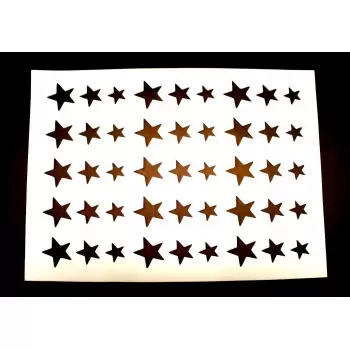 S0097 Rubber Chocolate Chablons - Stars - 3 Differents Star sizes 2.8cm - 3.4cm - 4.4cm Chocolate Chablons Mats