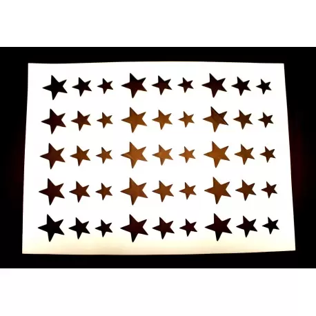 S0097 Rubber Chocolate Chablons - Stars - 3 Differents Star sizes 2.8cm - 3.4cm - 4.4cm Chocolate Chablons Mats