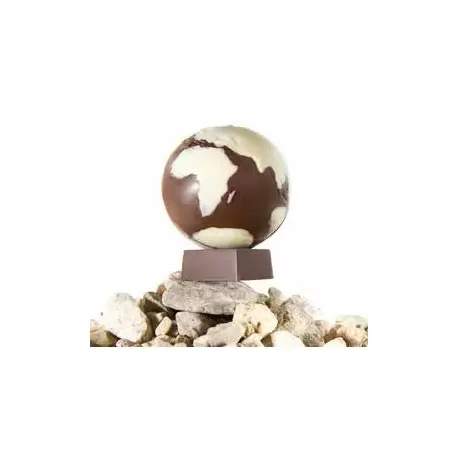 Chocolate World CW1647 Polycarbonate Base for Globe (CW 1648) Chocolate Mold - 26 x 26 x 12 mm - 9gr - 3x8 Cavity - 275x135x2...