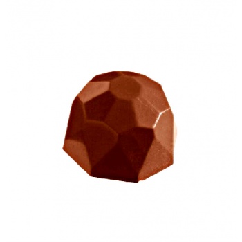 Chocolate World CW2184 Polycarbonate Large Geometric Diamond Chocolate Mold - 31 x 31 x 20 mm - 4x8 Cavity - 15 gr - 275x175x...