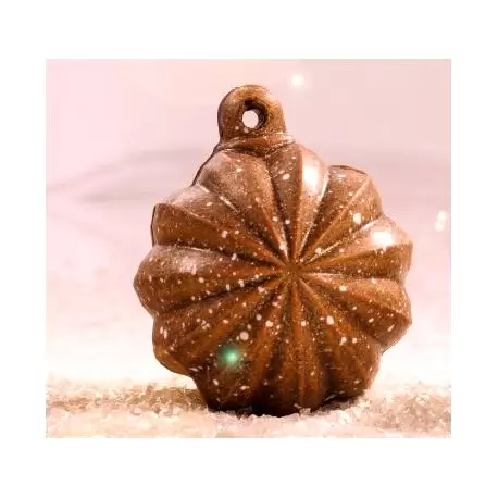 Martellato 20SF006 Christmas Decoration Thermoformed Chocolate Molds - 12 Decorated Hemisphere Half Sphere Mold - Ø 60mm - 40...