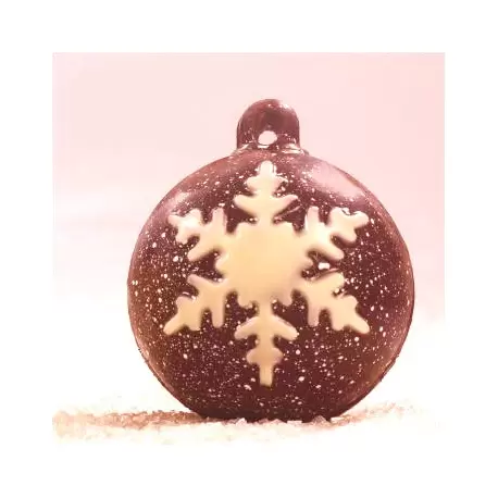 Martellato 20SF004 Christmas Decoration Thermoformed Chocolate Molds - 12 Decorated Hemisphere Half Sphere Mold - Ø 60mm - 40...