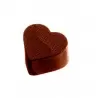 Polycarbonate Textured Heart (Same as CW2245) Chocolate Mold - 32 x 28 x 15 mm - 11gr - 4x8 Cavity - 275x135x24mm