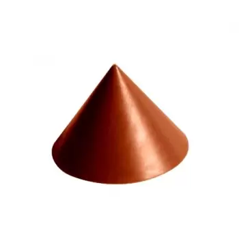 Chocolate World CW1575 Polycarbonate BE Mountain / Cone Chocolate Mold - 29 x 29 x 20 mm - 5.5gr - 3x7 Cavity - 275x135x24mm ...