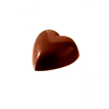 Chocolate World CW2143 Polycarbonate Small Heart Chocolate Mold - 20 x 20 x 8 mm - 2gr - Double Mold - 6x10 Cavity -275x135x2...
