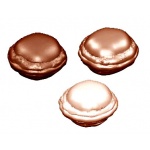 Polycarbonate Classic French Macarons Chocolate Mold - 30 x 30 x 10 mm - 5gr - 4x6 Cavity - 275x175x24mm