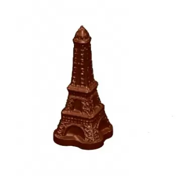 Chocolate World CW2379 Polycarbonate French Eiffel Tower Chocolate Mold - 30 x 60 x 15 mm - 5.7gr - 2x6 Cavity - Double Mold ...