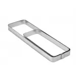 Pavoni X08 Pavoni Stainless Steel Smooth Rectangular Rounded Corder Tart Ring 3.14''x11''x0.75'' - Insert for the XF08 Rectan...
