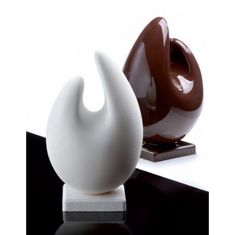 Pavoni KT140 Pavoni Thermoformed Egg Chocolate Mold UOVO ORGANIC mm Ø 135 x 215 H - 2Pieces Thermoformed Chocolate Molds