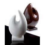 Pavoni Thermoformed Egg Chocolate Mold UOVO ORGANIC mm Ø 135 x 215 H - 2Pieces