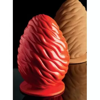 Pavoni KT158 Pavoni Thermoformed Egg Chocolate Mold FLUID mm Ø 140X205mm - 380gr - 2Pieces Thermoformed Chocolate Molds